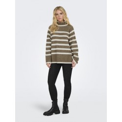 JDY Miley Stribet Striktrøje - Malt Ball