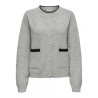 JDY Lumi Life Strik Cardigan - Medium Grey Melange