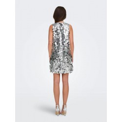 JDY Claire Sequins Kjole - Silver