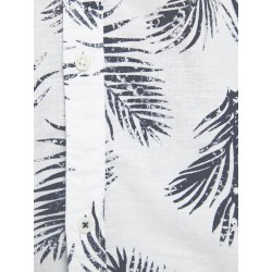 JACK & JONES Leaf Langærmet Hør Skjorte - Hvid