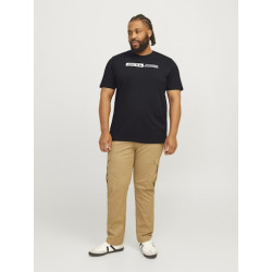 JACK & JONES Plus Ecorp Logo T-shirt - Sort