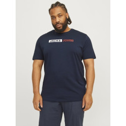 JACK & JONES Plus Ecorp Logo T-shirt - Navy Blazer