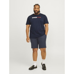 JACK & JONES Plus Ecorp Logo T-shirt - Navy Blazer