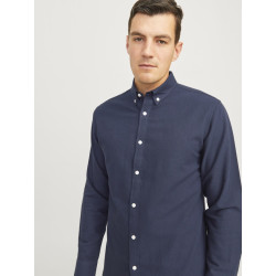 JJ REBEL Oscar L/S Skjorte - Navy Blazer