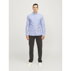 JJ REBEL Oscar L/S Skjorte - Cashmere Blue