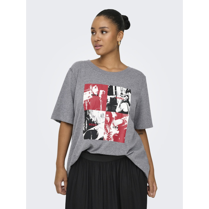 ONLY CARMAKOMA Jimina Life T-shirt - Magnet ONLY CARMAKOMA Jimina Life T-shirt - Magnet