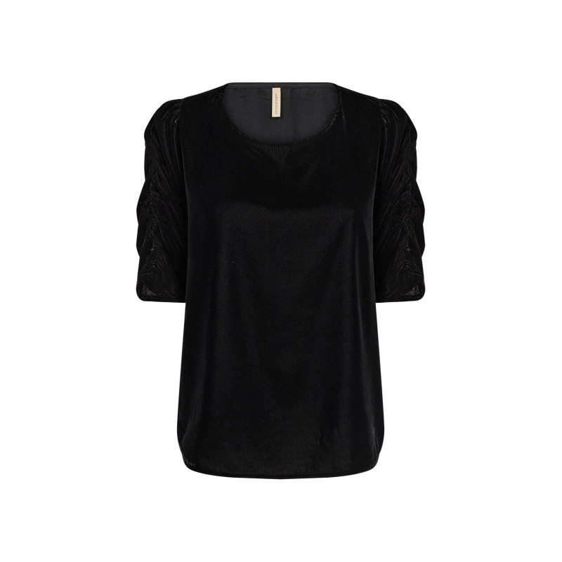 SOYA CONCEPT Nicole Velour Bluse - Sort