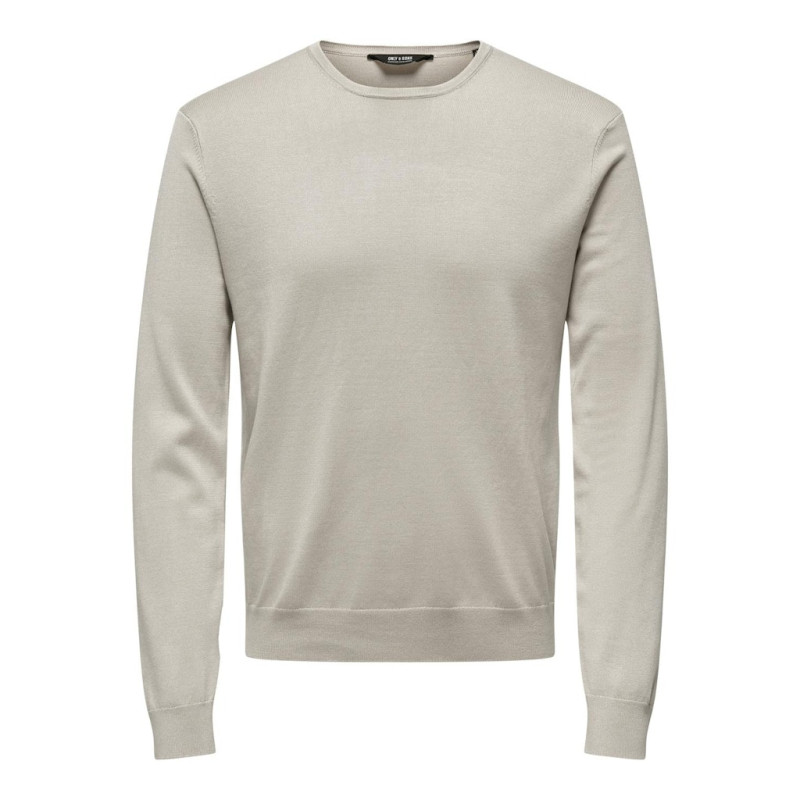 ONLY & SONS Wyler L/S Striktrøje - Silver Lining