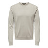 ONLY & SONS Wyler L/S Striktrøje - Silver Lining