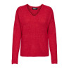 ONLY Camilla Strik Pullover - True Red