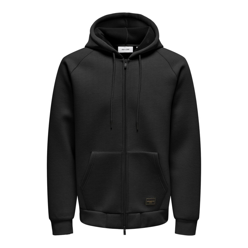 ONLY & SONS Onsbobbey Scuba Full Zip Hoodie Sweat - Sort