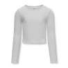 KIDS ONLY Nella L/S O-Neck Top - Light Grey Melange