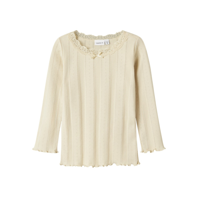 NAME IT Mini Freda L/S Slim Bluse - Summer Sand