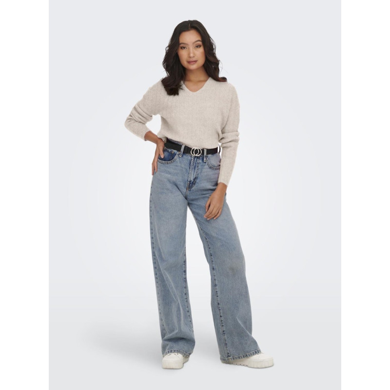 ONLY Camilla Strik Pullover - Pumice Stone