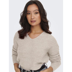 ONLY Camilla Strik Pullover - Pumice Stone