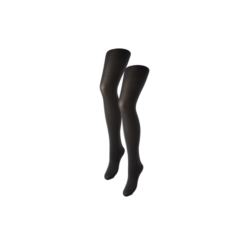 PIECES Nikoline 2 Pak 40 Denier Tights - Sort