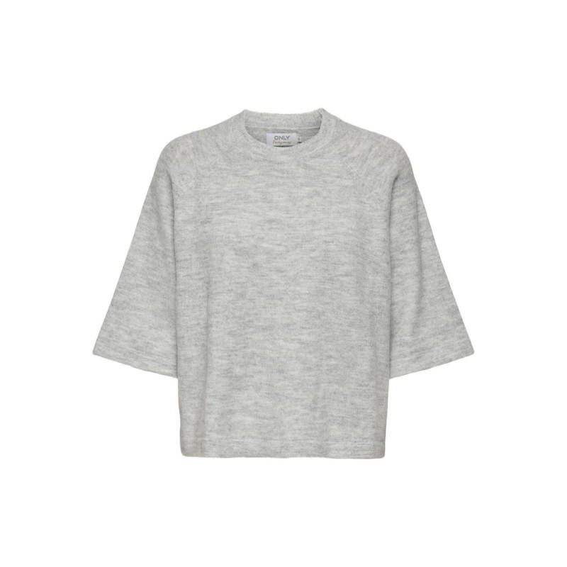 ONLY Simoni 3/4 Pullover Knt - Light Grey Melange