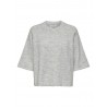 ONLY Simoni 3/4 Strik Pullover - Light Grey Melange