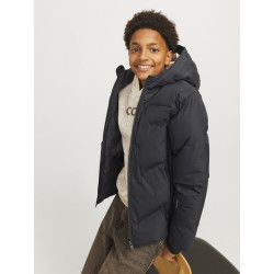 JACK & JONES JUNIOR Cosplay Heat Quilted Puffer Jakke - Sort