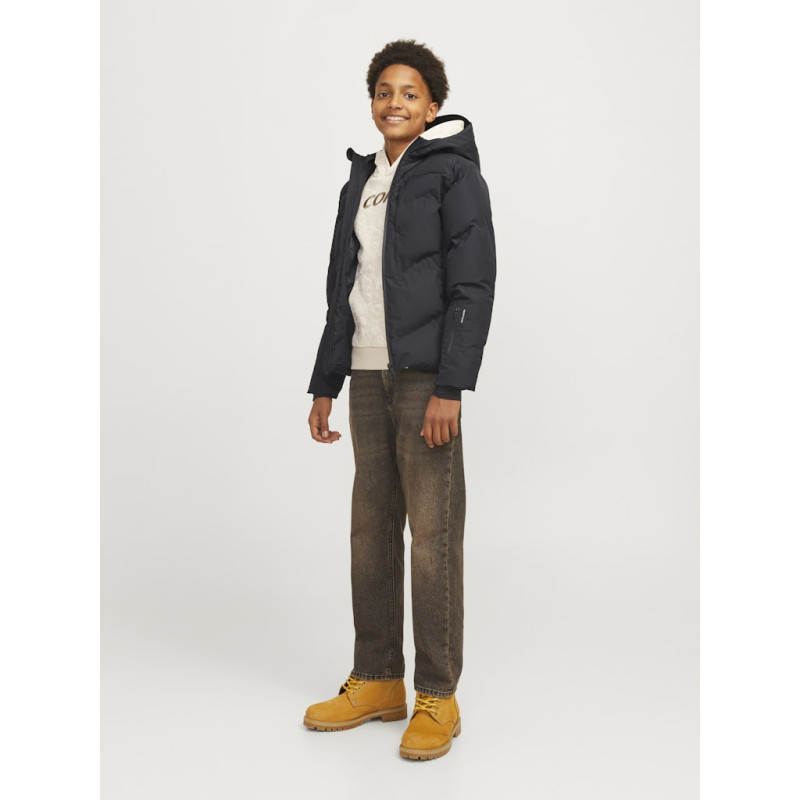 JACK & JONES JUNIOR Cosplay Heat Quilted Puffer Jakke - Sort