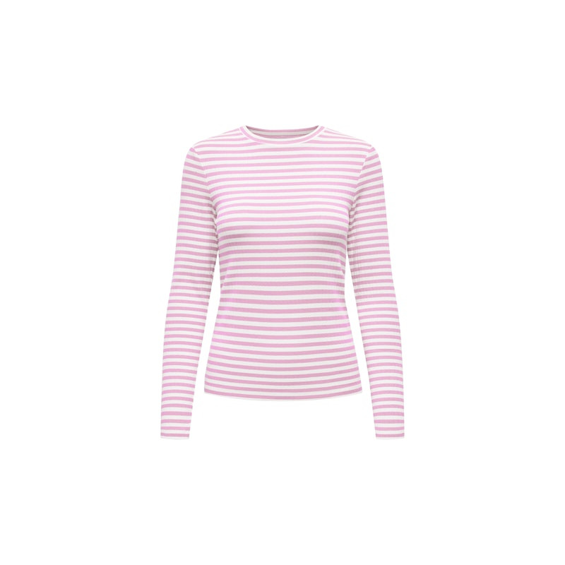 ONLY Laida L/S Stribet top - Pink Lady