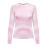 ONLY Laida L/S Stribet top - Pink Lady