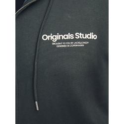 JACK & JONES Plus Size Vesterbro Lynlås Hoodie - Forest River