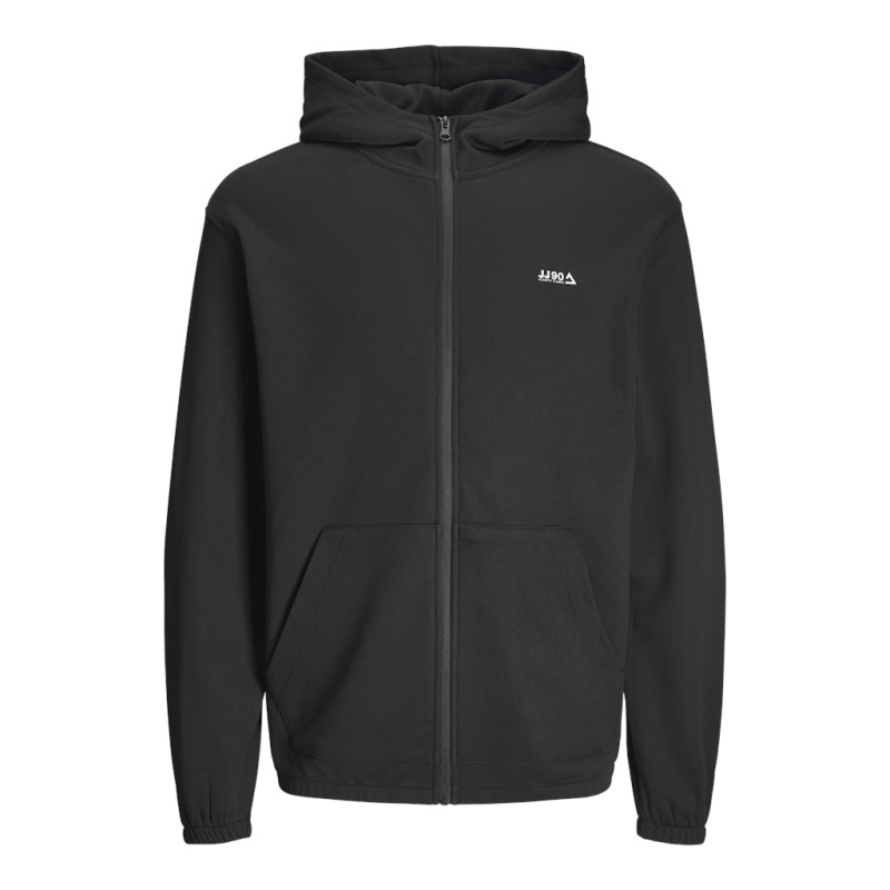 JACK & JONES Plus Jcobasic Zip Hood Sweatshirt - Sort JACK & JONES Plus Jcobasic Zip Hood Sweatshirt - Sort