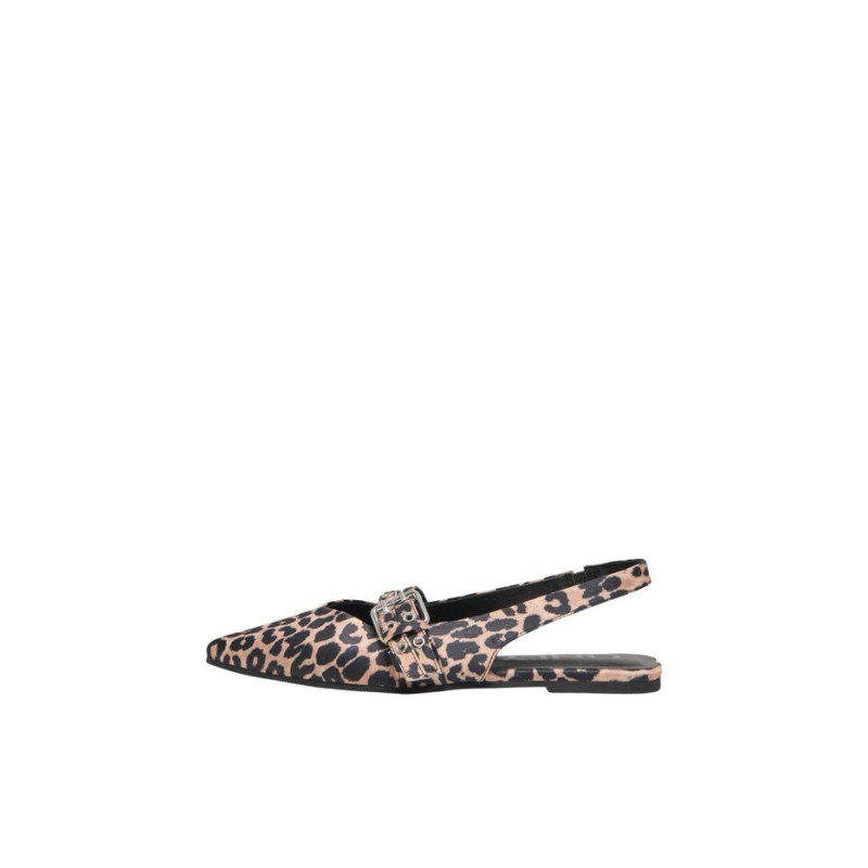 ONLY Aura-5 Slingback Ballarina Sko - Sand / Leopard