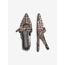 ONLY Aura-5 Slingback Ballarina Sko - Sand / Leopard