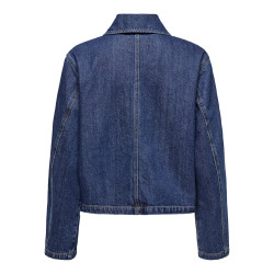 ONLY Lerine Pocket Denim Skjorte - Dark Blue Denim ONLY Lerine Pocket Denim Skjorte - Dark Blue Denim
