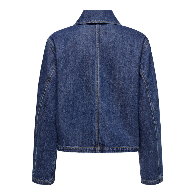 ONLY Lerine Pocket Denim Skjorte - Dark Blue Denim ONLY Lerine Pocket Denim Skjorte - Dark Blue Denim
