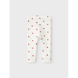 NAME IT BABY Heart Leggings - Cloud Dancer NAME IT BABY Heart Leggings - Cloud Dancer