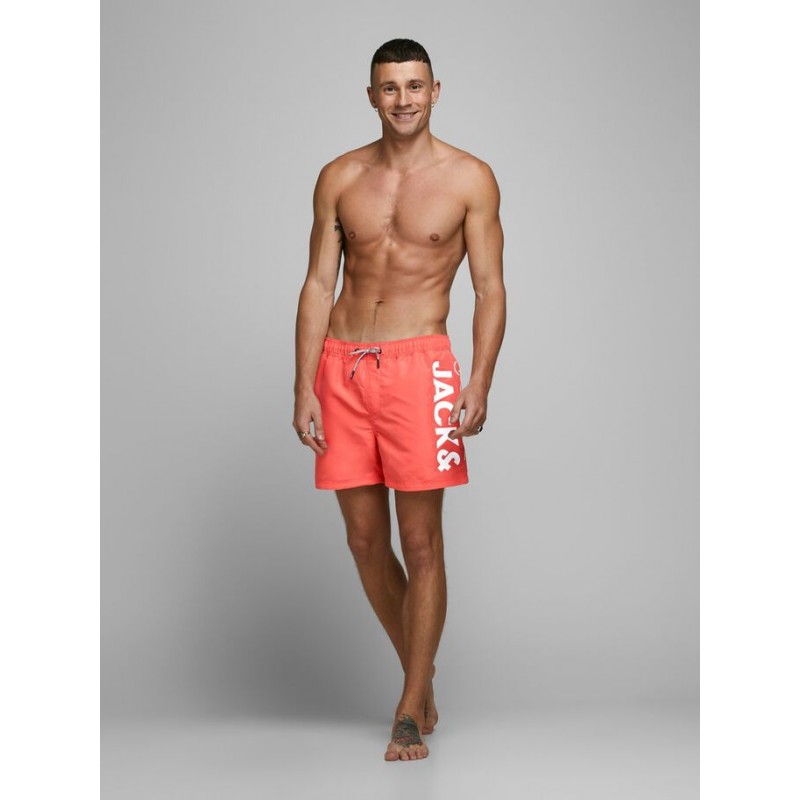 JACK & JONES RUBA SWIMMSHORTS - HOT CORAL