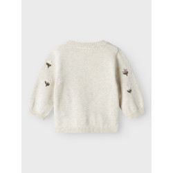 NAME IT BABY Faflow Striktrøje - Peyote Melange