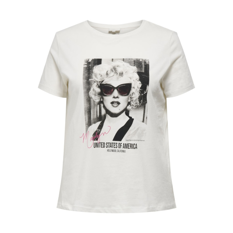 ONLY CARMAKOMA New Marilyn T-Shirt - Cloud Dancer