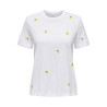 ONLY Ketty Life T-Shirt - Bright White / Citroner