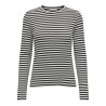 ONLY Laida L/S Stribet top - Sort