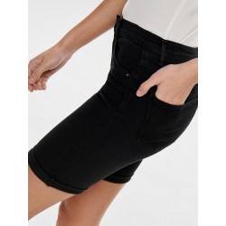 ONLY Rain Mid Lange Denim Short - Black