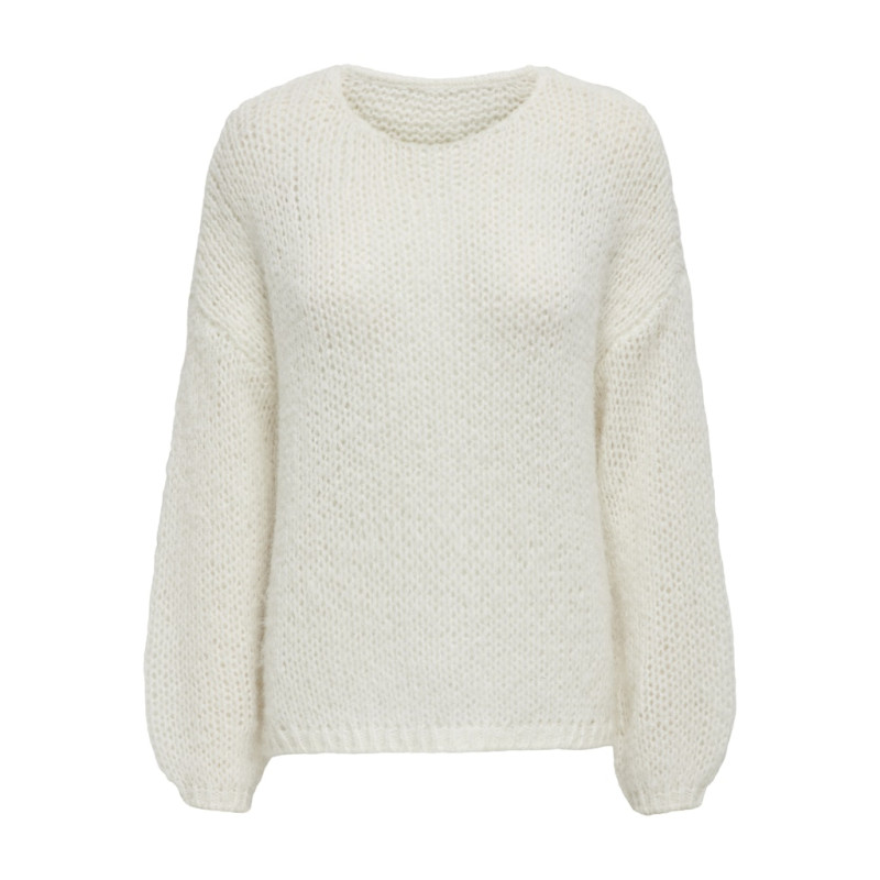 ONLY Nordic Life Chunky Strik Pullover - Snow White