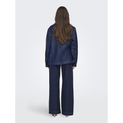 ONLY Ellis Bow Tie Denim Jakke - Dark Blue Denim