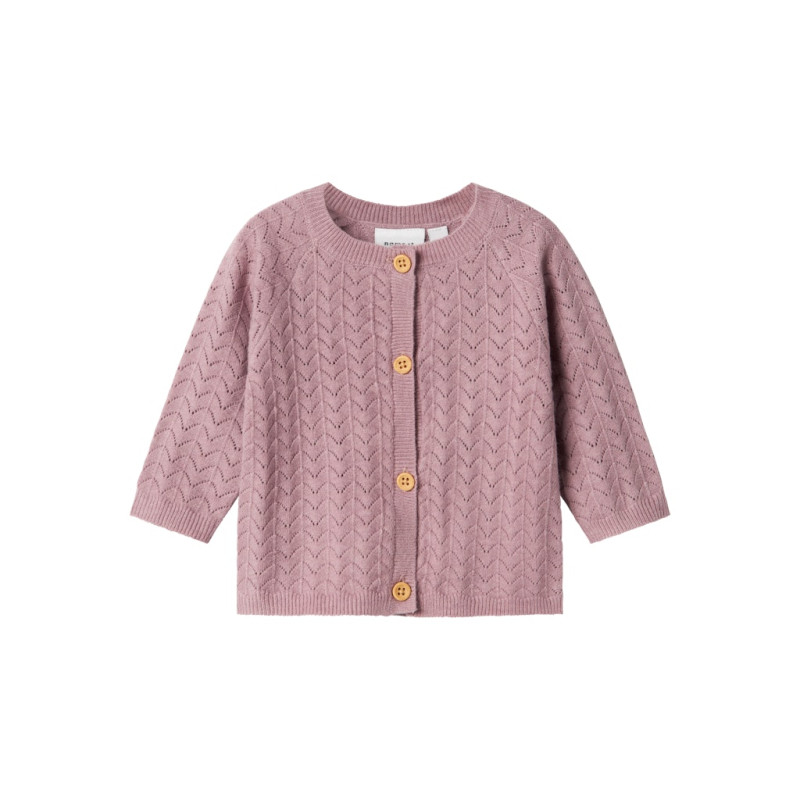 NAME IT BABY Desille Strik Cardigan - Elderberry