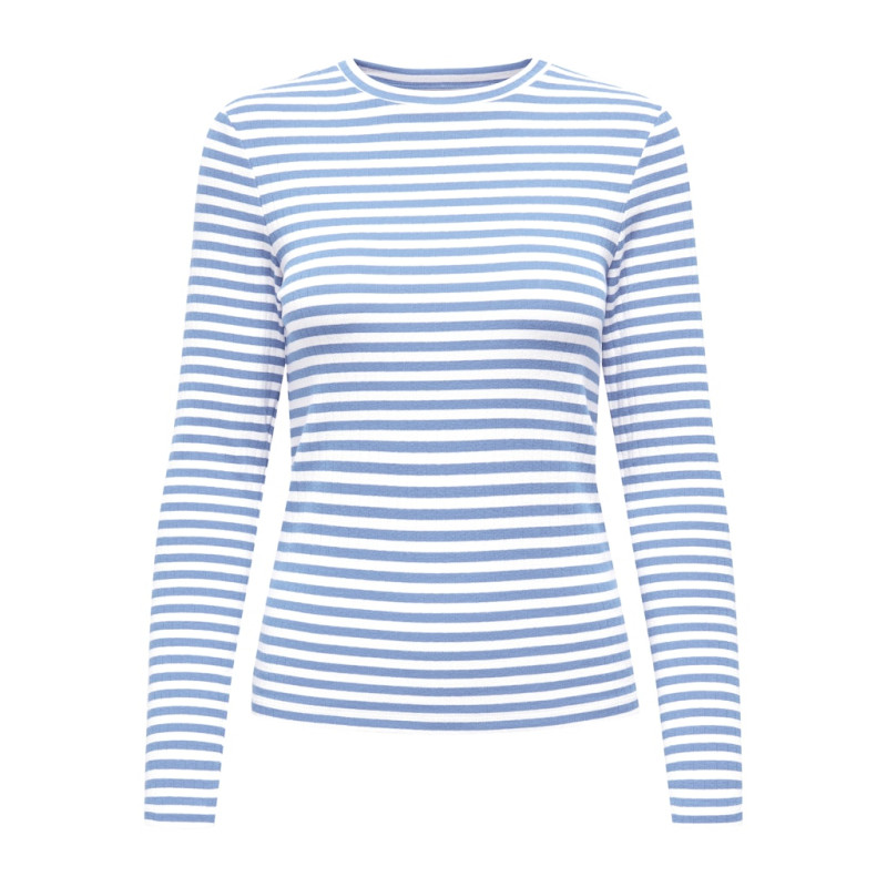 ONLY Laida L/S Stribet top - Provence