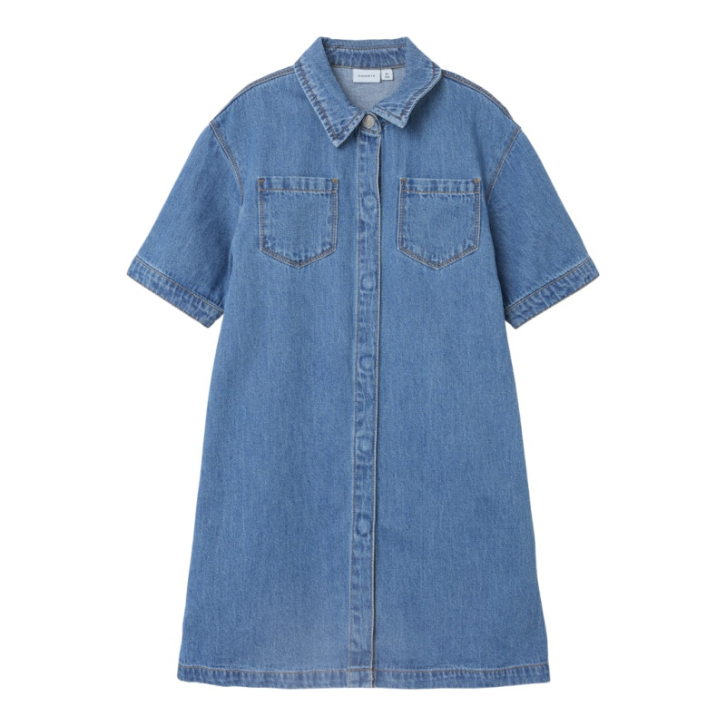 NAME IT KIDS Jannet Denim Kjole - Medium Blue Denim NAME IT KIDS Jannet Denim Kjole - Medium Blue Denim