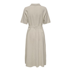 JDY Say Midi Skjorte Kjole - Oatmeal