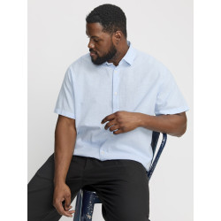 JACK & JONES PLUS Breeze Linen Blend Skjorte - Chambray Blue