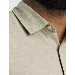 JACK & JONES PLUS Breeze Linen Blend Skjorte - Crockery