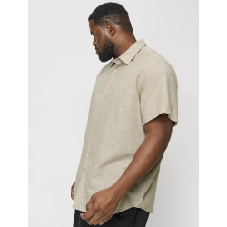 JACK & JONES PLUS Breeze Linen Blend Skjorte - Crockery