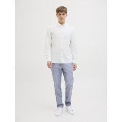 JJ REBEL Moss Sunny Hør Skjorte - Bright White