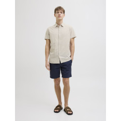 JJ REBEL Moss Sunny Hør Skjorte - Moonbeam